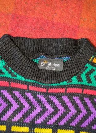 Черны свитер с радужными полосками sir michael6 фото