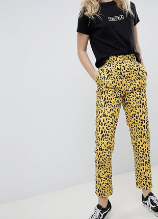 Крутые леопардовые брюки брюки asos размер с-м