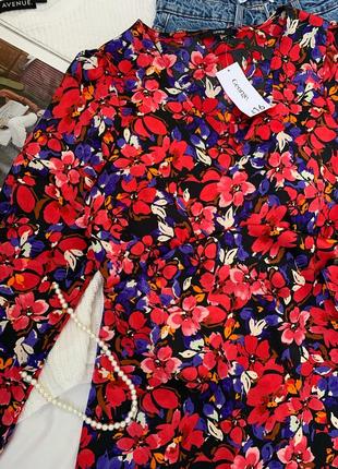 Новое платье в цветы сатиновое5 фото