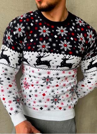 Акція дня!!! новорічний светр, туреччина кофта з оленями. дропшиппинг, опт