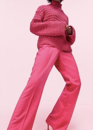 Очень красивого розового цвета брюки клеш h&amp;m2 фото