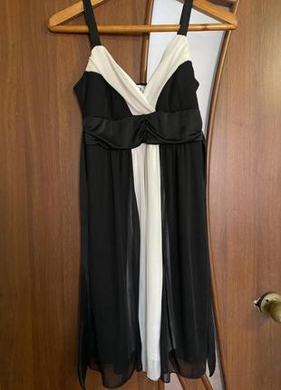 Женское платье черно-белое