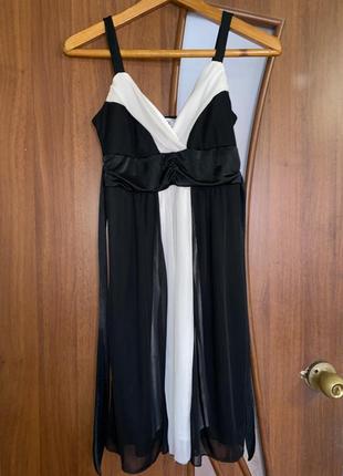 Женское платье черно-белое2 фото