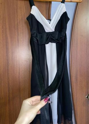 Женское платье черно-белое4 фото