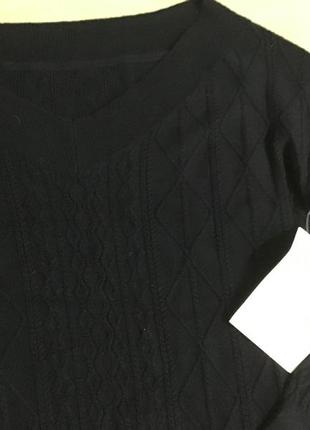 Короткий вязаный свитер с v  образным вырезом новый р.52-545 фото