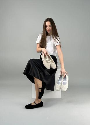 Туфли балетки мех тедди