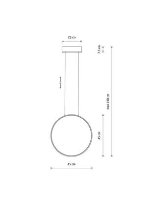 Подвесной светильник nowodvorski 10810 circolo led s 1x18w 3000k 560lm ip20 bl5 фото