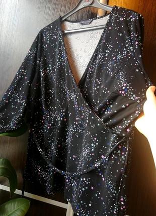 Шикпрная, новая блуза блузка звёзды. мягенькая. marks&spencer2 фото