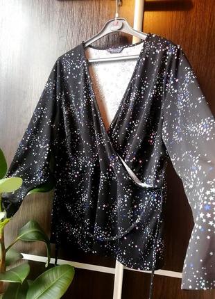 Шикпрная, новая блуза блузка звёзды. мягенькая. marks&spencer3 фото