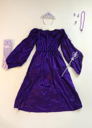 Шикарне плаття принцеси рапунцель, р. 5-7 років5 фото