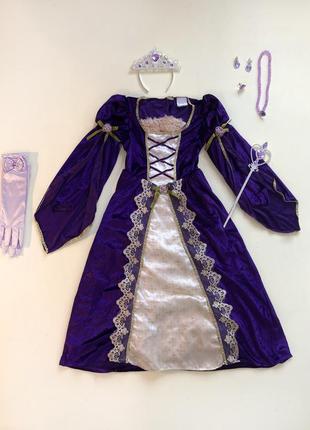 Шикарное платье принцессы рапунцель, р. 5-7 лет1 фото