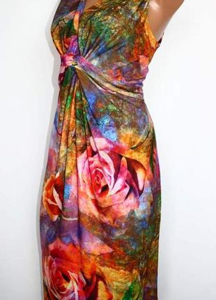Платье по типу футляр/прямое идет по фигуре в принт звездной пыли и роз, biancanygard, 14