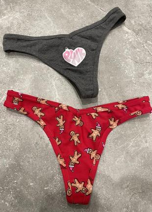 Набор трусиков трусики victoria’s secret трусы виктория сикрет