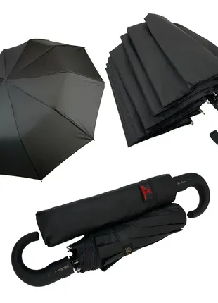 Зонт мужской bellissimo 10 спиц полуавтоматат антиветер (венгрия) стильный3 фото