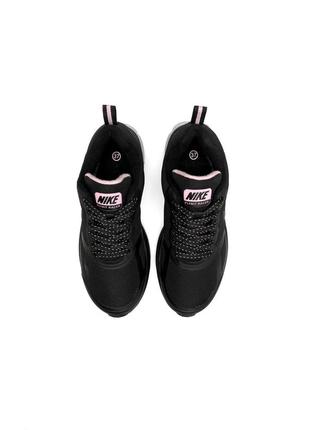 Зимние термо женские кроссовки nike flykit racer gore-tex черные с белым и розовым.5 фото