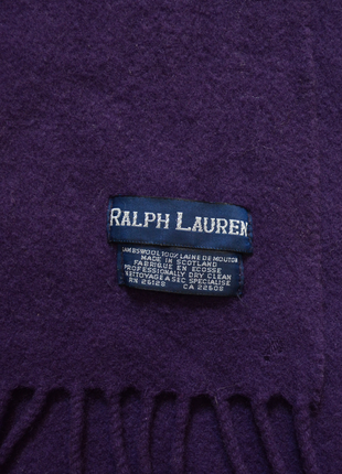 Фиолетовый шерстяной шарф от бренда polo ralph lauren6 фото