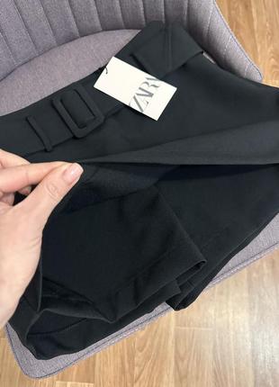 Юбка-шорты черные классические зара скорты2 фото