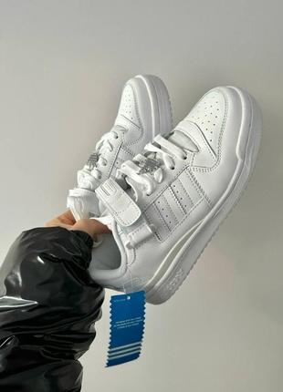 Кроссовки adidas forum 84 low white logo