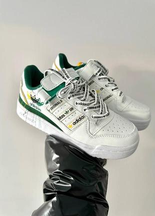 Кроссовки adidas forum 84 low white / green