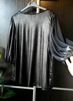 Шикпрная, блестящая, новая, нарядная блуза блузка. мягенькая. f&f9 фото