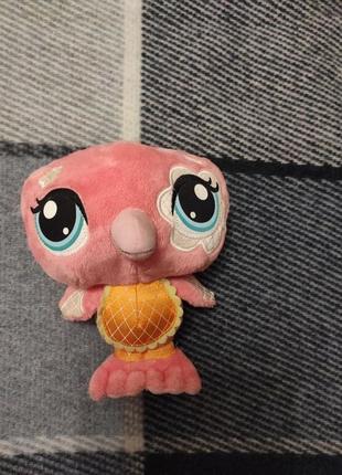 М'яка іграшка фламінго littlest pet shop lps pink flamingo lpso pets plush flamingo