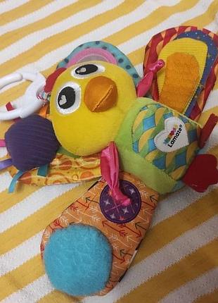 Мягкая игрушка-подвеска lamaze павлин с пищалкой (l27013)