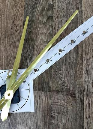 Настенный часовой механизм  стрелки 40*30см цвет золото набор сделай сам (с держателем или без держателя)