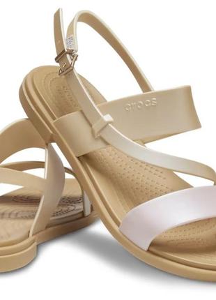 Сандалі crocs tulum shimmer strappy, w7