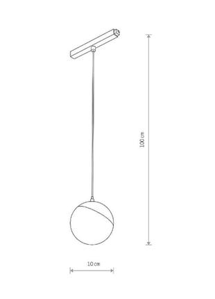 Магнитный трековый светильник nowodvorski 10648 lvm lid 8w 4000к 650lm ip20 bl