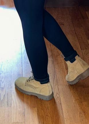 Зимові замшеві черевики  landrover оригінальні коричневі з хутром9 фото