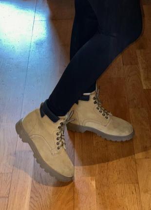Зимние замшевые ботинки landrover оригинальные коричневые8 фото