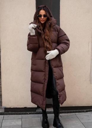 Жіноча зимова куртка,женская зимняя куртка,жіноче зимове довге тепле пальто,женское длинное тёплое пальто,пуховик стьобане,стеганое балонова1 фото