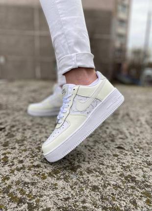 Женские кроссовки  nike air force 1 low white sail grey7 фото