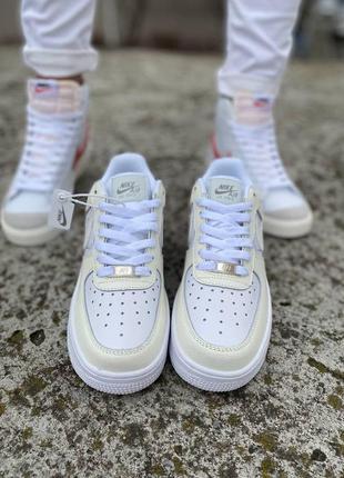 Женские кроссовки  nike air force 1 low white sail grey2 фото