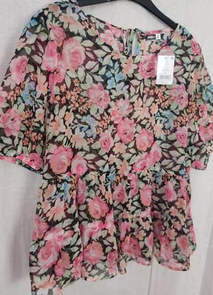 Блуза шёлковая с оборками  pep&co  раз. 506 фото