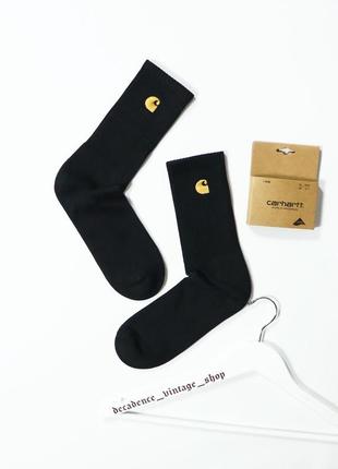 Новые носки carhartt wip с вышитым золотым лого. оригинал. stussy dime dickies polar huf vans supreme socks y2k3 фото