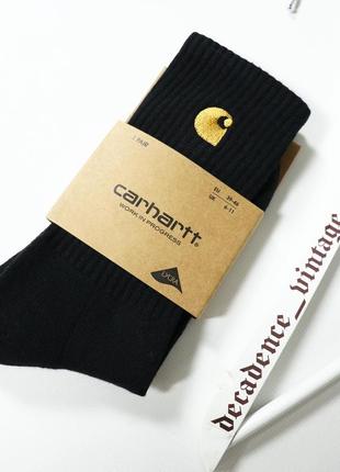 Новые носки carhartt wip с вышитым золотым лого. оригинал. stussy dime dickies polar huf vans supreme socks y2k2 фото