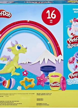 Игровой набор пластелина play-doh sparkle and scents variety 16 банок3 фото