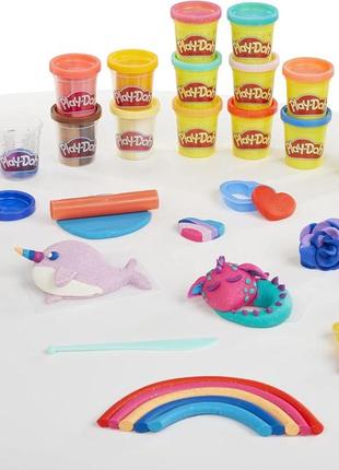 Игровой набор пластелина play-doh sparkle and scents variety 16 банок4 фото