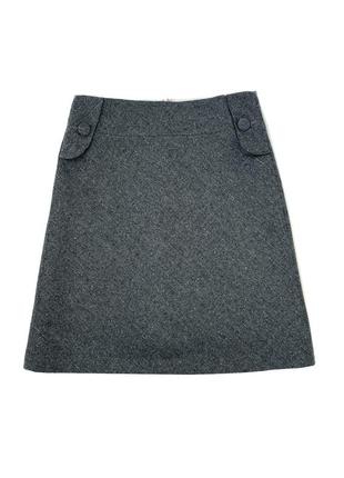 Стильная шерстяная твидовая юбка gap, xs1 фото