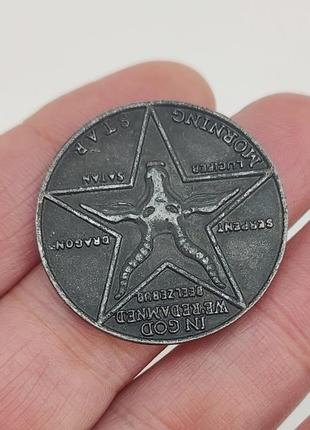 Монета сувенирная "люцифер" (сатана) цвет - античное серебро арт. 043991 фото
