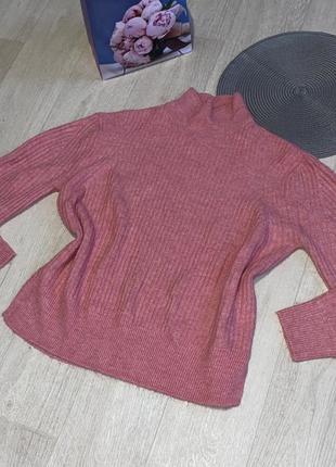 Теплий м’який рожевий светр теплый свитер розовый f&f