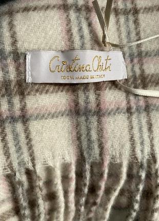 Кашемировый шерстяной шарф в стиле burberry , cristina chiti, италия4 фото