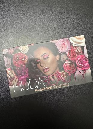 Палітра тіней huda beauty rose gold remastered (оригінал)2 фото