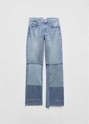 Джинсы в стиле печворк zara 44, 46