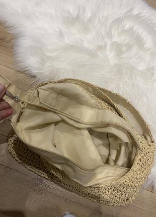 Плетена соломʼяна сумочка авоська.5 фото