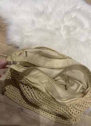 Плетена соломʼяна сумочка авоська.9 фото