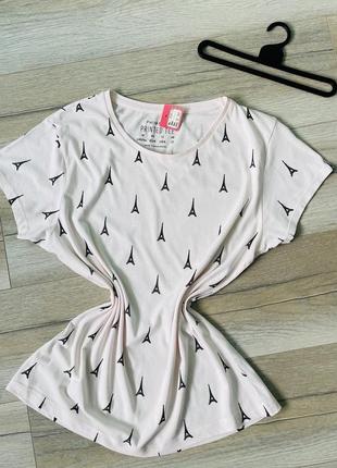 Футболка майка лето женская париж эйфелевая башня