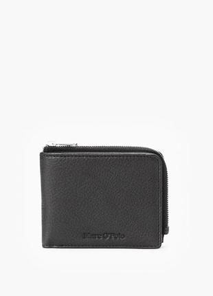 Шкіряний гаманець портмоне marc o’polo чорного кольору