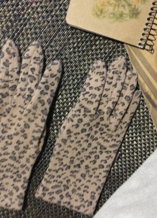 Женские шерстяные бежевые перчатки2 фото